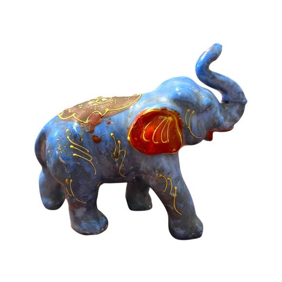 Cloisonné 4.5” Elephant Trunk Up Figurine The Hamilton Collection‎ Made in Japan - Picture 5 of 9